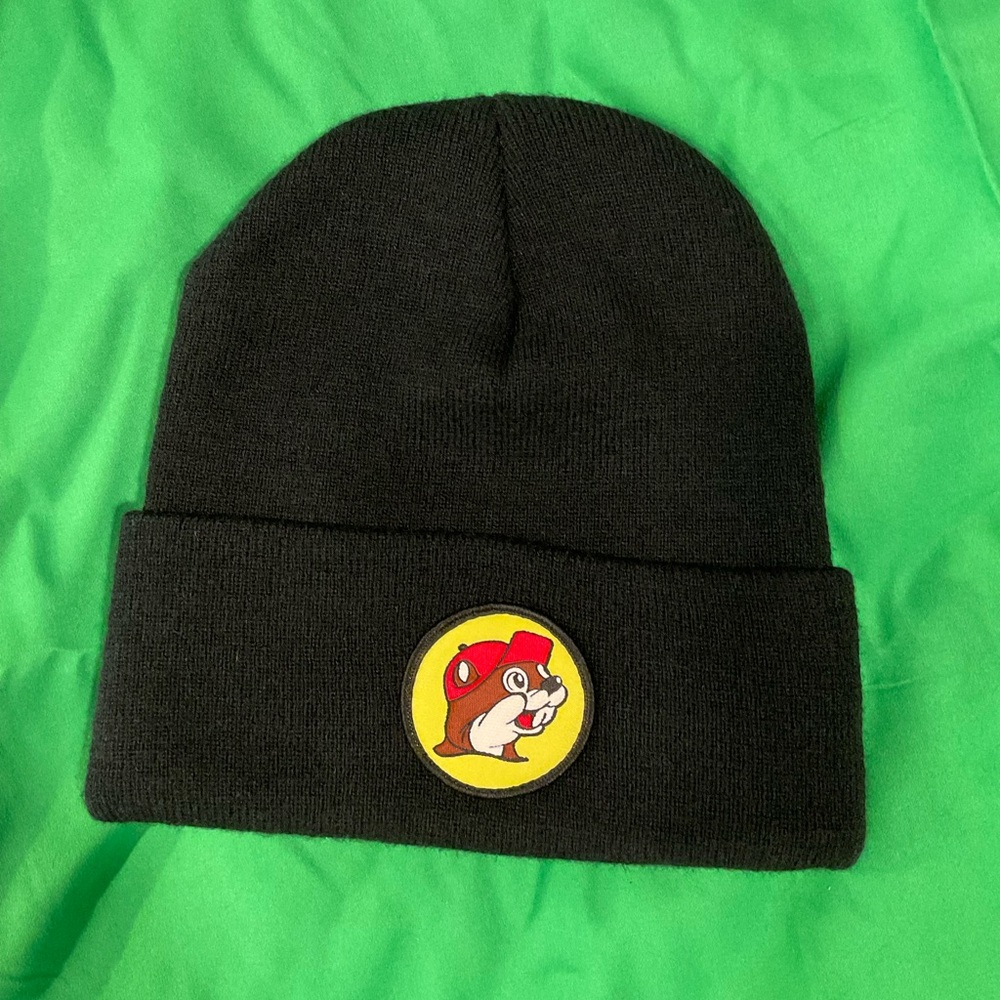 Black Buc-ee’s Branded Youth Winter Beaver Beanie Cap Hat